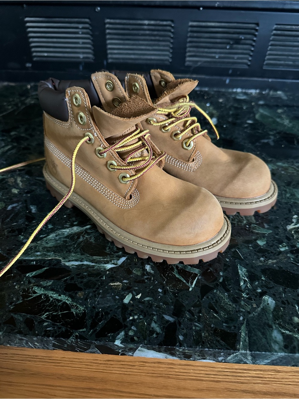 Timberland Kids Tan Brown Lace-Up Boots